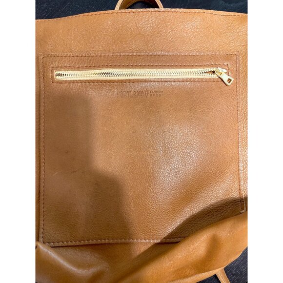 Portland Leather Goods Tote Backpack Almost Perfect "Shortbread" (Rare Color) - Picture 5 of 8